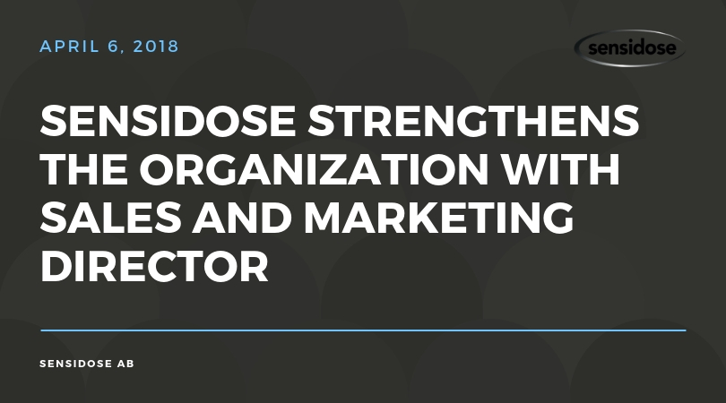 Sensidose strengthens the organization with sales and marketing director